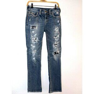 Silver Suki Flap Slim Jeans Size 28/31